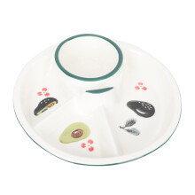 Divided Plate for Kids Ceramic Toddler Portion Control Plate Dishwasher Safe for Balanced Meals