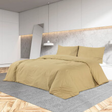 Berkfield Duvet Cover Set Taupe 140x200 cm Light-weight Microfiber