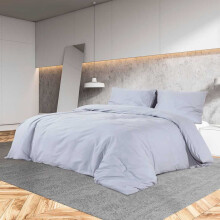 Berkfield Duvet Cover Set Grey 200x220 cm Light-weight Microfiber