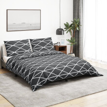 Berkfield Duvet Cover Set Grey 220x240 cm Cotton
