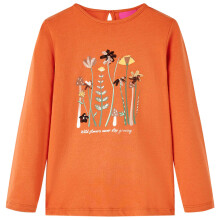 Kids' T-shirt with Long Sleeves Burnt Orange 128