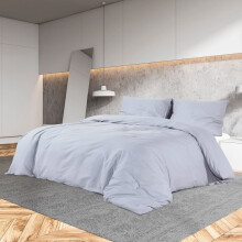 Berkfield Duvet Cover Set Grey 200x200 cm Cotton