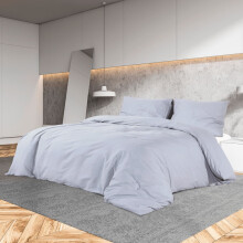 Berkfield Duvet Cover Set Grey 260x220 cm Cotton