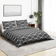 Berkfield Duvet Cover Set Grey 140x200 cm Cotton