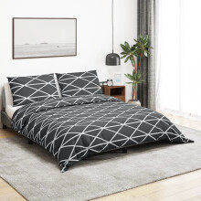 Berkfield Duvet Cover Set Grey 225x220 cm Cotton