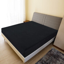 Berkfield Jersey Fitted Sheet Black 180x200 cm Cotton