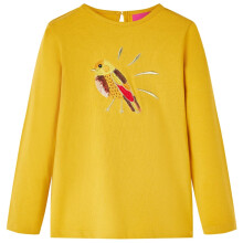 Kids' T-shirt with Long Sleeves Dark Ochre 116