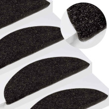 Berkfield Stair Mats Self-adhesive 15 pcs 56x17x3 cm Anthracite