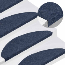 Berkfield Stair Mats Self-adhesive 15 pcs 65x22.5x3.5 cm Blue