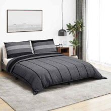 Berkfield Duvet Cover Set Dark Grey 260x220 cm Cotton