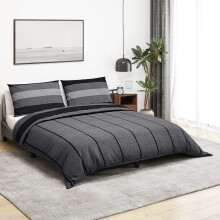 Berkfield Duvet Cover Set Dark Grey 240x220 cm Cotton
