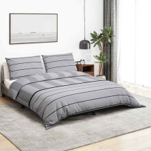 Berkfield Duvet Cover Set Grey 240x220 cm Cotton