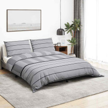 Berkfield Duvet Cover Set Grey 140x200 cm Cotton