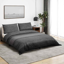 Berkfield Duvet Cover Set Dark Grey 140x200 cm Cotton