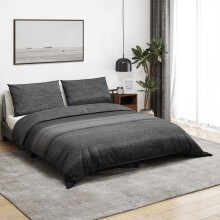 Berkfield Duvet Cover Set Dark Grey 140x200 cm Cotton