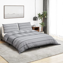 Berkfield Duvet Cover Set Grey 260x220 cm Cotton