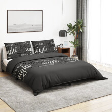 Berkfield Duvet Cover Set Black 200x200 cm Cotton