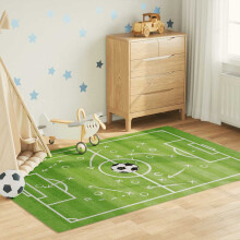 Berkfield Kids' Rug Green 160x230 cm Football Field Washable