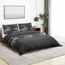 Berkfield Duvet Cover Set Black 200x220 cm Cotton