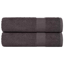 Berkfield Hand Towels "FROGN" 2 pcs Anthracite 50x100 cm 360 gsm