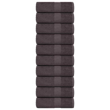 Berkfield Guest Towels "FROGN" 10 pcs Anthracite 30x50 cm 360 gsm