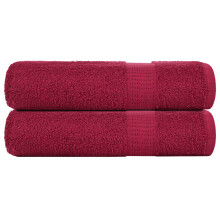 Berkfield Bath Towels "FROGN" 2 pcs Bordeaux 100x150 cm 360 gsm