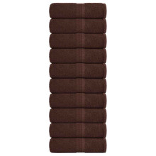 Berkfield Guest Towels "FROGN" 10 pcs Brown 30x50 cm 360 gsm