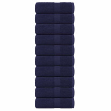 Berkfield Guest Towels "FROGN" 10 pcs Navy Blue 30x50 cm 360 gsm