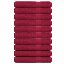 Berkfield Towels "FROGN" 10 pcs Bordeaux 100x200 cm 360 gsm