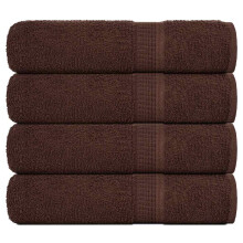 Berkfield Bath Towels "FROGN" 4 pcs Brown 100x150 cm 360 gsm