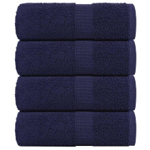Berkfield Wash Towels "FROGN" 4 pcs Navy Blue 30x30 cm 360 gsm