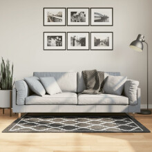 Berkfield Rug Washable Black and White 80x150 cm