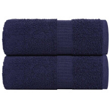 Berkfield Guest Towels "FROGN" 2 pcs Navy Blue 30x50 cm 360 gsm