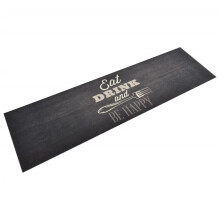 Berkfield Kitchen Rug Washable Kitchen Black 45x150 cm Velvet