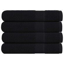 Berkfield Sauna Towels "FROGN" 4 pcs Black 80x200 cm 360 gsm