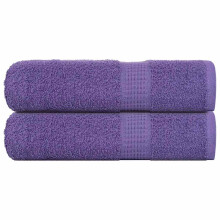Berkfield Shower Towels "FROGN" 2 pcs Purple 70x140 cm 360 gsm
