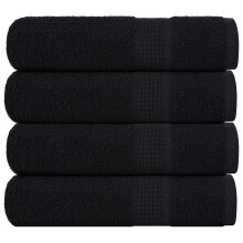 Berkfield Bath Towels "FROGN" 4 pcs Black 100x150 cm 360 gsm