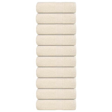 Berkfield Guest Towels "FROGN" 10 pcs Cream 30x50 cm 360 gsm