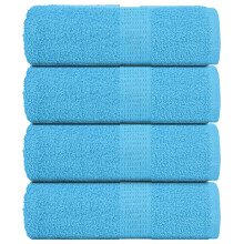 Berkfield Guest Towels "FROGN" 4 pcs Turquoise 30x50 cm 360 gsm