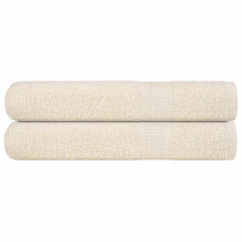 Berkfield Sauna Towels "FROGN" 2 pcs Cream 80x200 cm 360 gsm