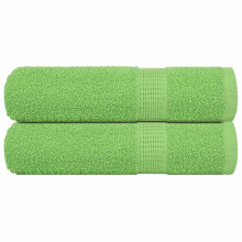 Berkfield Hand Towels "FROGN" 2 pcs Apple Green 50x100 cm 360 gsm