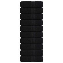 Berkfield Guest Towels "FROGN" 10 pcs Black 30x50 cm 360 gsm