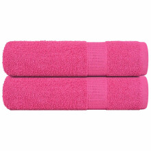 Berkfield Shower Towels "FROGN" 2 pcs Pink 70x140 cm 360 gsm