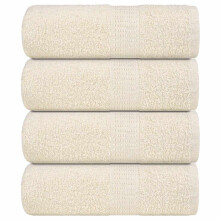 Berkfield Guest Towels "FROGN" 4 pcs Cream 30x50 cm 360 gsm
