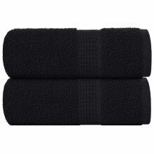 Berkfield Guest Towels "FROGN" 2 pcs Black 30x50 cm 360 gsm