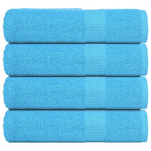 Berkfield Hand Towels "FROGN" 4 pcs Turquoise 50x100 cm 360 gsm