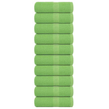 Berkfield Guest Towels "FROGN" 10 pcs Apple Green 30x50 cm 360 gsm