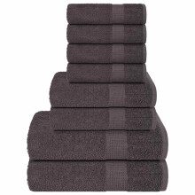 Berkfield 8 Piece Towel Set "FROGN" Anthracite 360 gsm