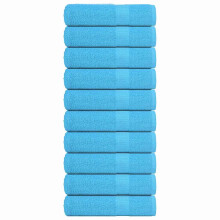 Berkfield Bath Towels "FROGN" 10 pcs Turquoise 100x150 cm 360 gsm