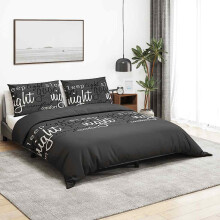 Berkfield Duvet Cover Set Black 140x200 cm Cotton